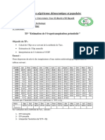 TP évapotranspiration