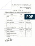 Academic Calendar I ST and Iind Year Even Sem 2023-24