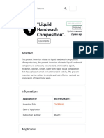 Liquid Handwash Composition - Patent