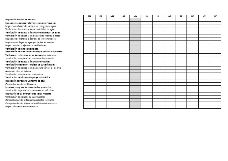 Check List Recuperadores y Evaporativos | PDF | Tecnología
