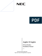 Aspire PCPro WebPro Installation Manual-Support-NEC