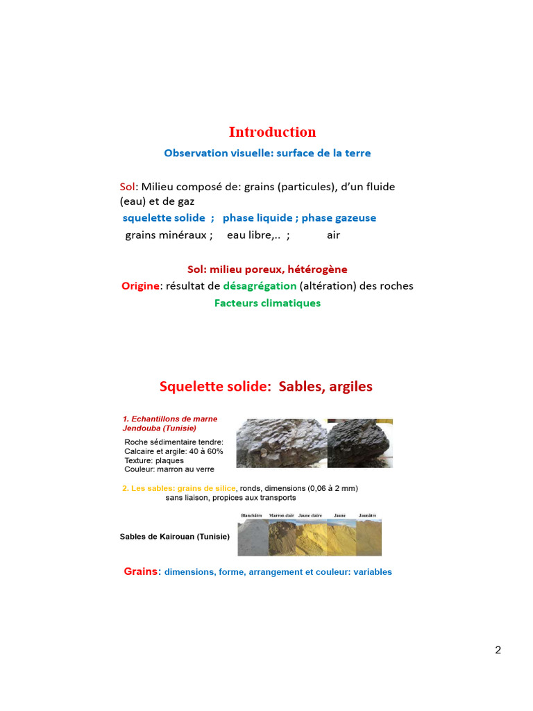 Classification des sols et sols grenus | PDF | Sable | Porosité