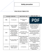 Safety Precaution - Polyelectrolyte