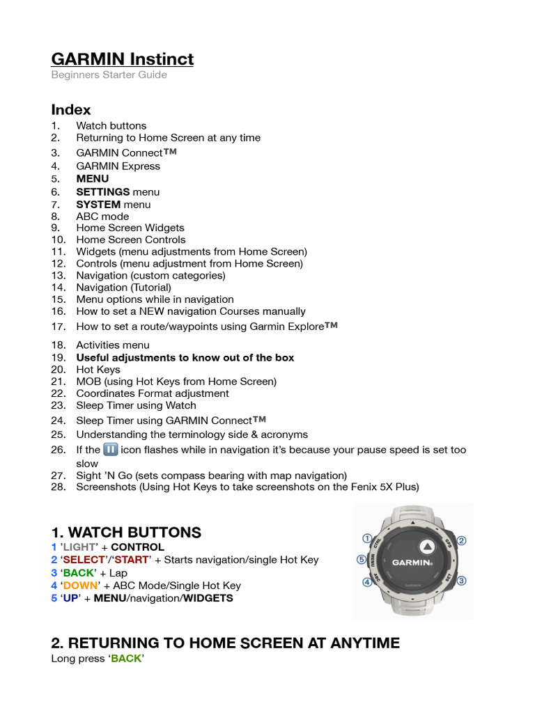 GARMIN Instinct 810G User Manual | Download Free PDF | Windows 10 ...