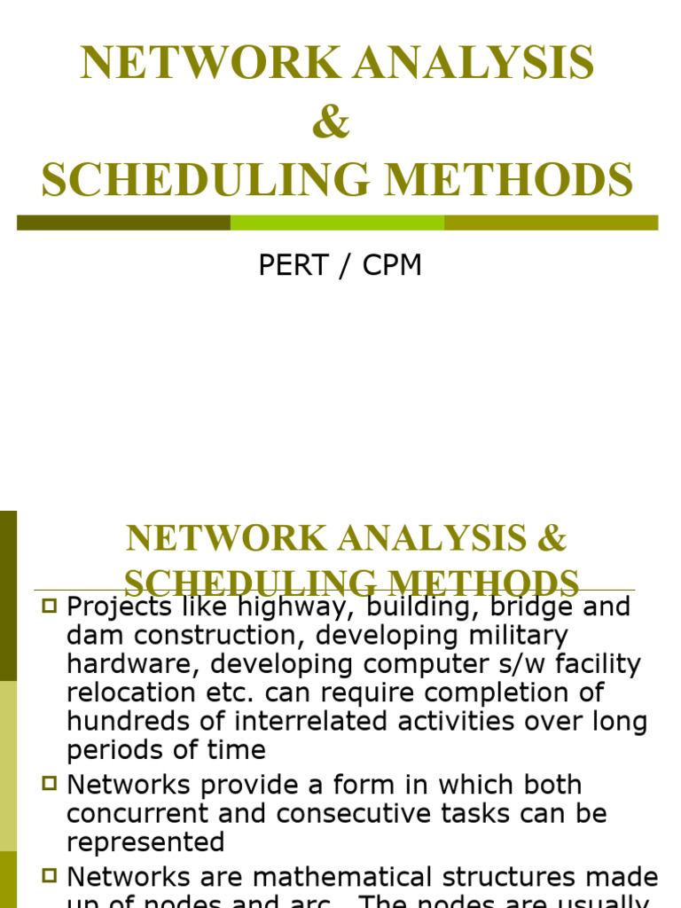 PERT/CPM Network Analysis Guide | PDF | Applied Mathematics