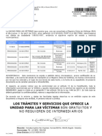 Los Trámites Y Servicios Que Ofrece La Unidad para Las Víctimas Son Gratuitos Y No Requieren de Intermediarios