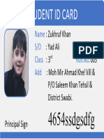 Student ID Card in ms word 2019