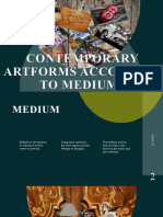 Contemporary Artforms According To Medium