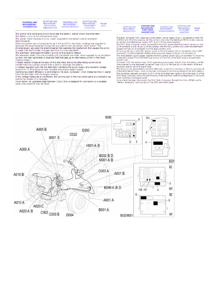 FIAT DUCATO X250 Alternator Wiring | PDF
