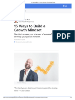15 Ways To Build A Growth Mindset - Psychology Today