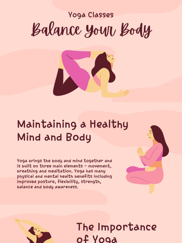 Yoga Classes for Mind and Body Balance | PDF | Self-Improvement | Wellness