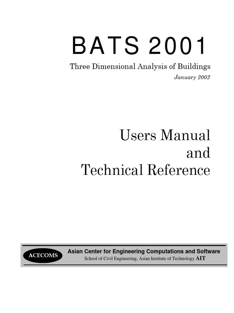 BAT2001 Manual | PDF | 3 D Computer Graphics | Software