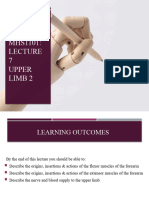 MHS1101 LECTURE 7 UPPER LIMB 2 - In Class Version
