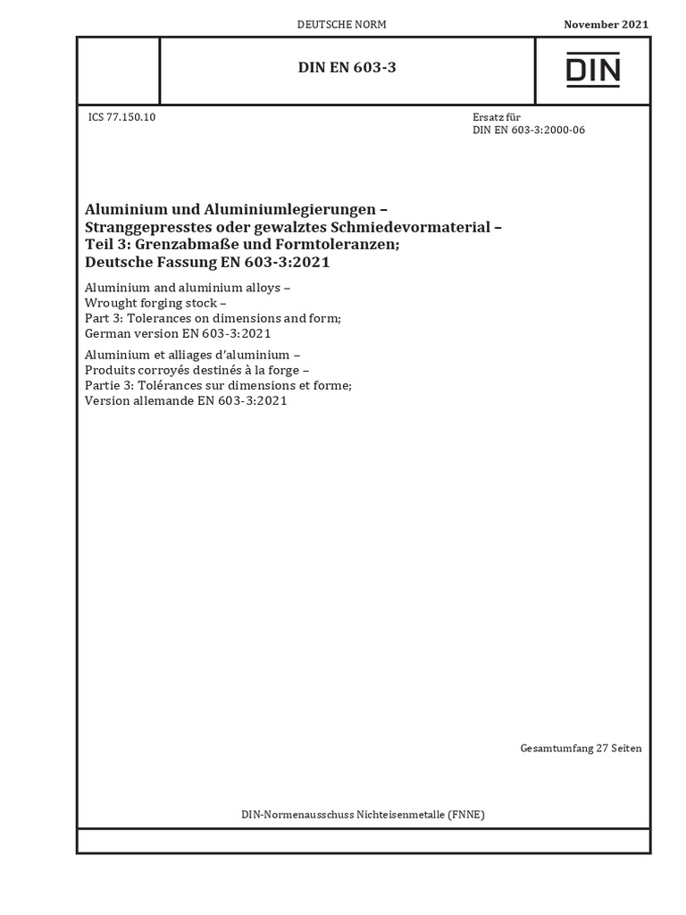 Din en 603-3 2021-11 | PDF