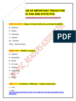 COMPILATION OF IMPORTANT TRICKS FOR UPSC CSE AND STATE PCS