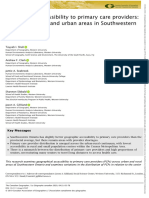 The Canadian Geographer - 2019 - Shah - Geographic Accessibility To Primary Care Providers Comparing Rural and Urban Areas