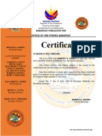 Certificate of Ownership Wasapen