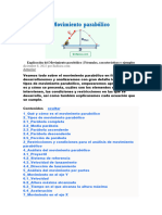 Explicación Del Movimiento Parabólico