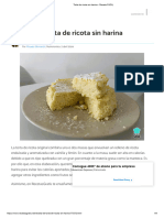 Torta de Ricota Sin Harina - Receta FÁCIL