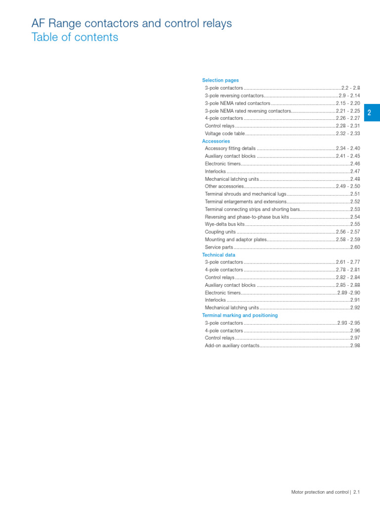 ABB AF Contactors Overview | PDF | Relay | Alternating Current