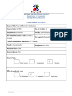 2023 - EC4304 - Financial Markets - Institutions Course Outline