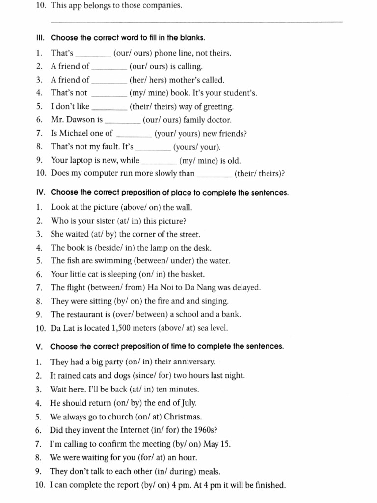 Preposition Ex | PDF