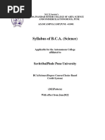 S.Y.B.C.a. Science Syllabus From-2022-23