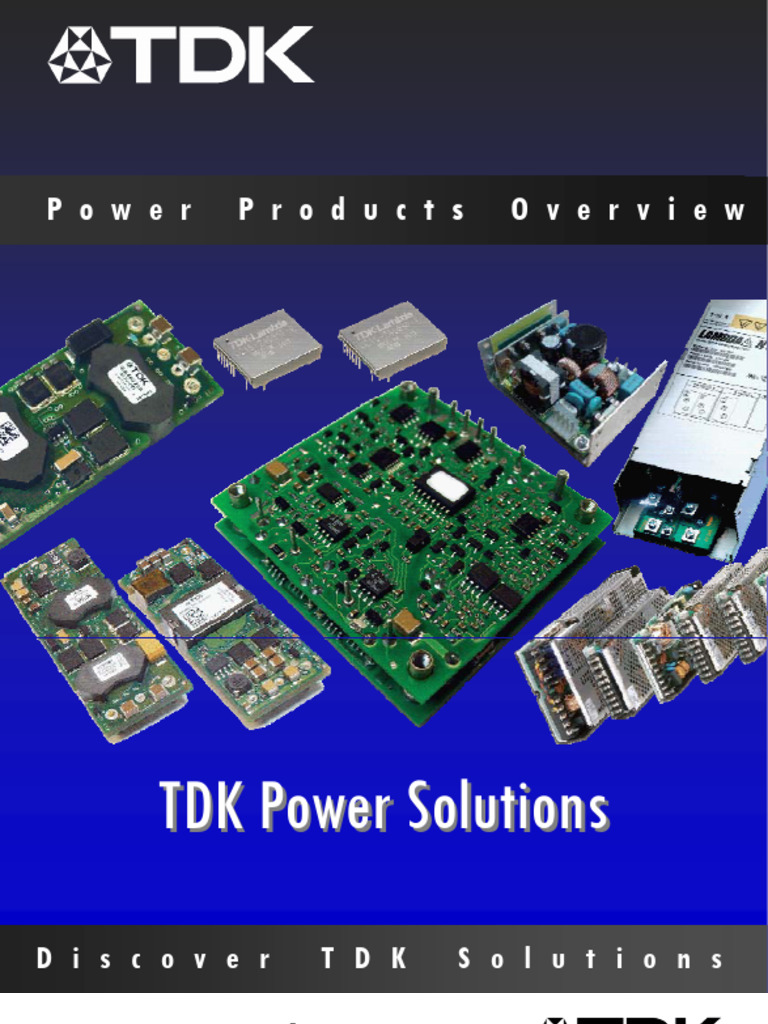 TDK Power Solutions Overview | PDF | Power Supply | Power Inverter