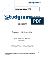 Philosophie Bac ES Docx Juin 2018