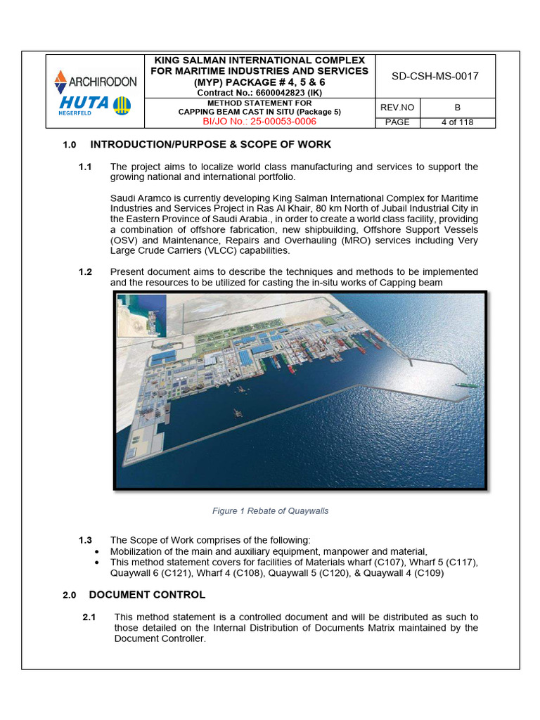 Method Statement for Capping Beam In-Situ | PDF | Thermocouple | Concrete