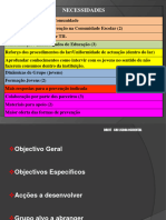 Síntese Das Necessidades Identificadas e Apresentação de Pog de Treino de Competências