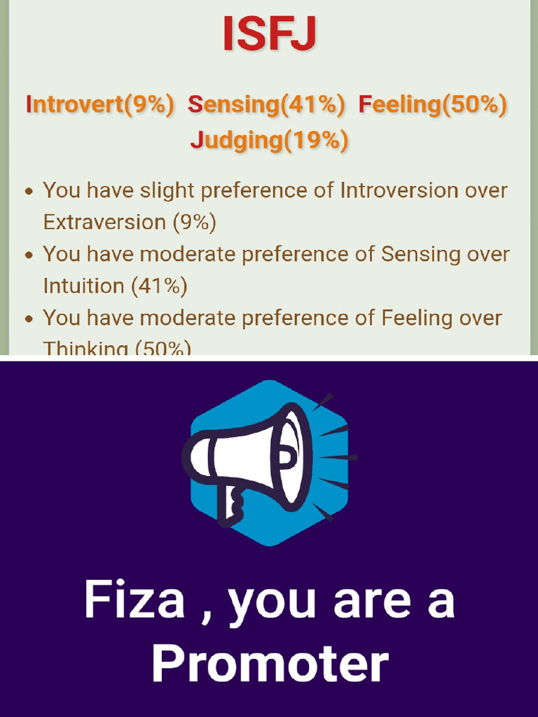 Personality Test Result Pdf
