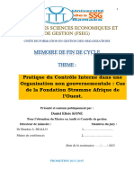 Mémoire Pratique Du Controle Interne FSEG 2022 Dernière Version Corrigée