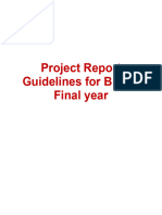 Project Report Guidelines For B.COM Final Year