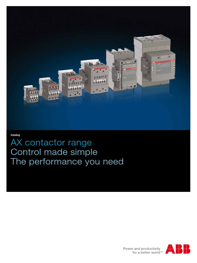 ABB AX Contactor Range Overview | PDF | Alternating Current | Power ...