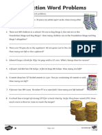 t2 M 4105 Year 3 Subtraction Word Problems Differentiated Activity Sheets