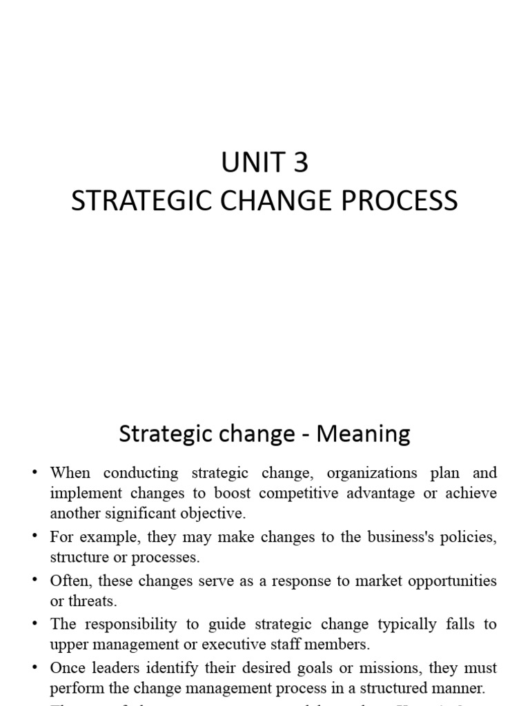Strategic Change Management Process | PDF | Self Esteem | Psychology