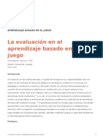 La Evaluacion en El Aprendizaje Basado en El Juego