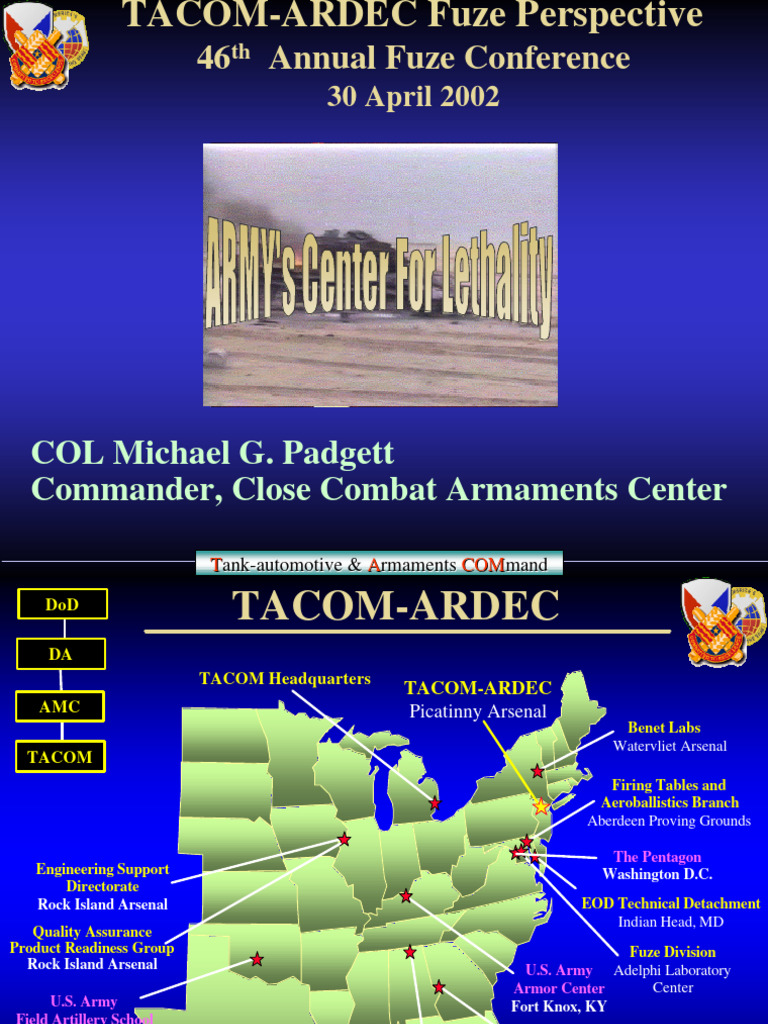 Fuze Technology Overview by COL Padgett | PDF | Ammunition | Fuze
