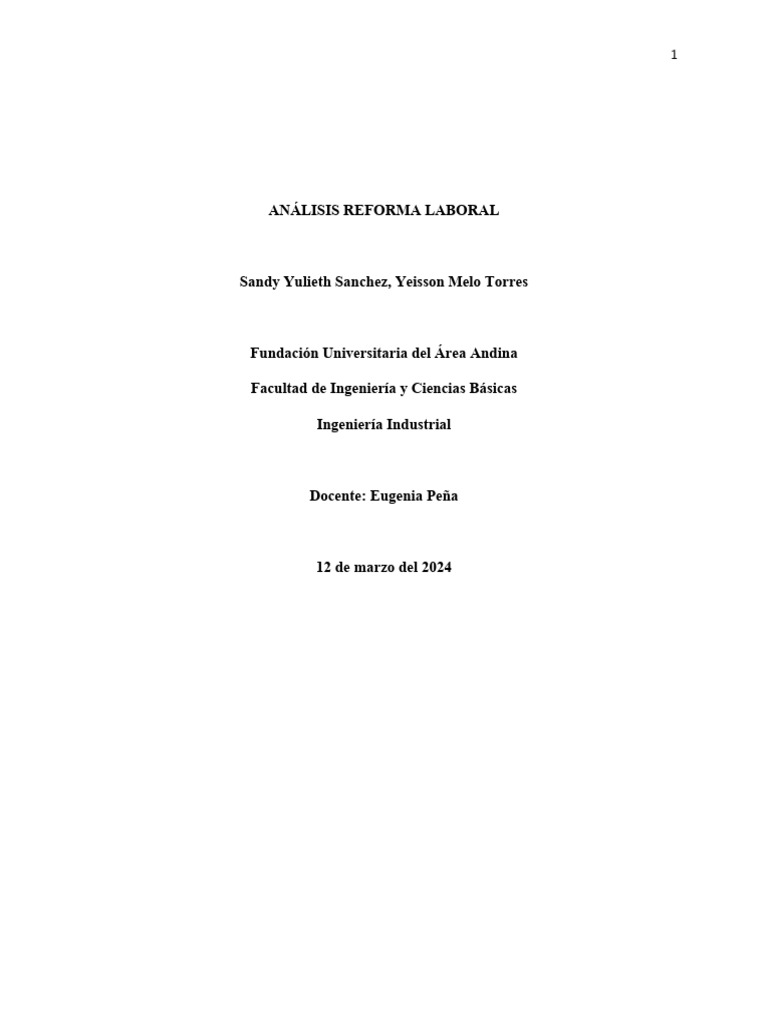 Análisis de la Reforma Laboral 2024 | PDF | Derecho laboral | Salario