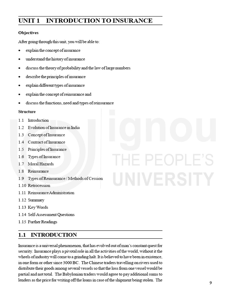 Introduction to Insurance Concepts | PDF | Insurance | Life Insurance