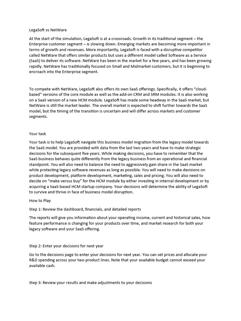 Legasoft vs netware pdf software as a service business