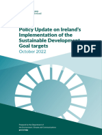 Policy Update On Ireland's Implementation of The Sustainable Development Goal Targets