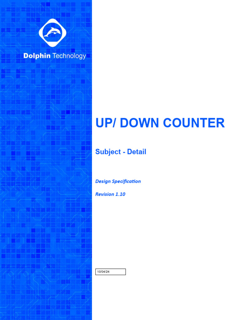 Up/Down Counter Design Specification | PDF | Computing | Electronic Design
