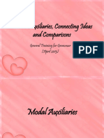 Modal Auxiliaries, Connecting Ideas and Comparisons