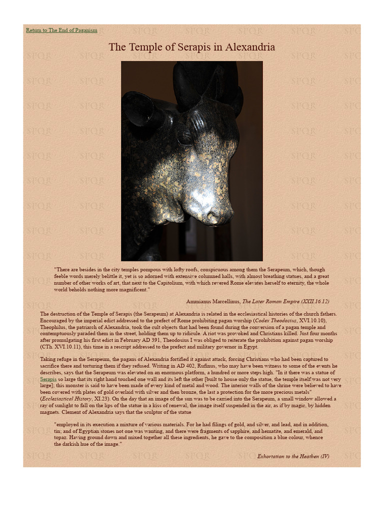 Fall of Paganism in Alexandria | PDF