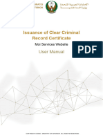 Issuance of Clear Criminal Record Certificate: User Manual