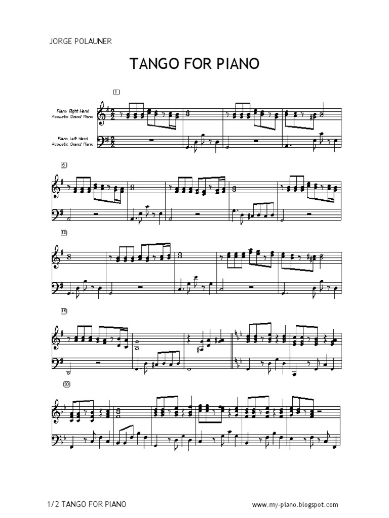 TANGO FOR TWO 楽譜 Tango for Two