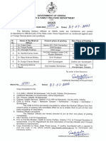 7-A - 0T-Px5r-: Government of Odisha Health & Family Welfare Department Order