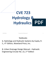 Hydrology & Hydraulics Engineering (CVE 723) - Module 1